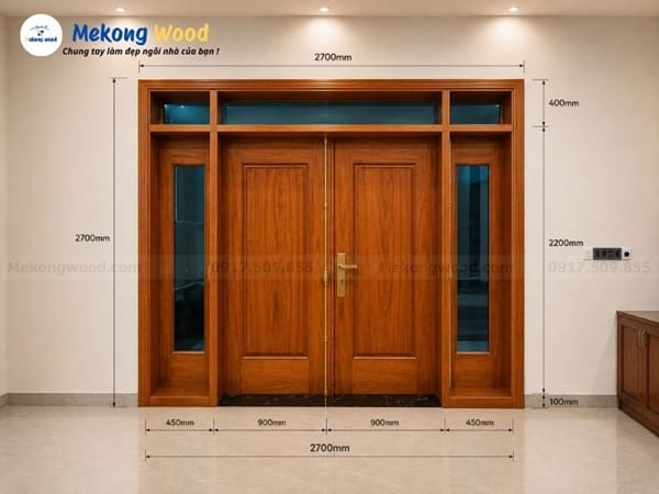 Kích thước cửa gỗ chuẩn phong thủy
