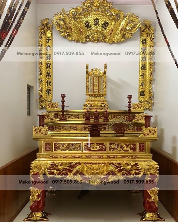 Thiết Kế phòng thờ đẹp tại mekongwood