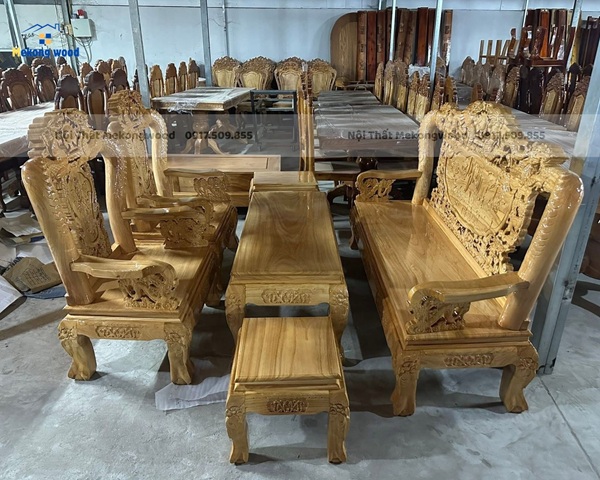 bàn ghế sofa gỗ tại Mekongwood