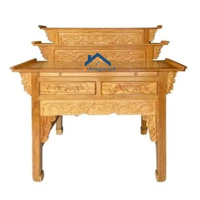 bàn thờ 3 tầng gỗ gõ đỏ