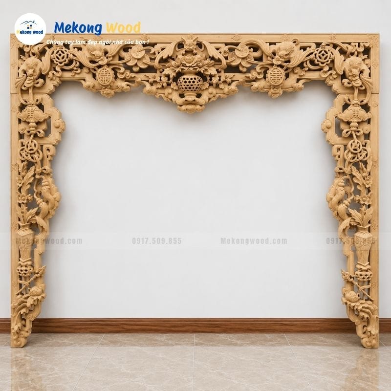 Mẫu cửa võng phòng thờ ngũ phúc