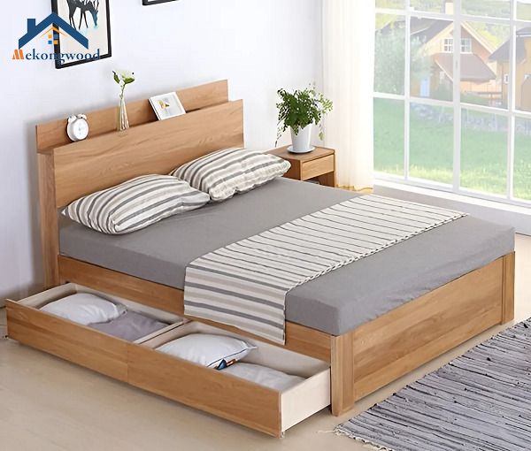 mẫu giường gỗ hiện đại mới nhất