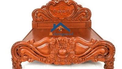 mẫu giường ngủ gỗ hương đẹp tại mekongwood