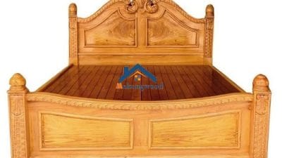 mẫu giường gỗ gõ đỏ đẹp