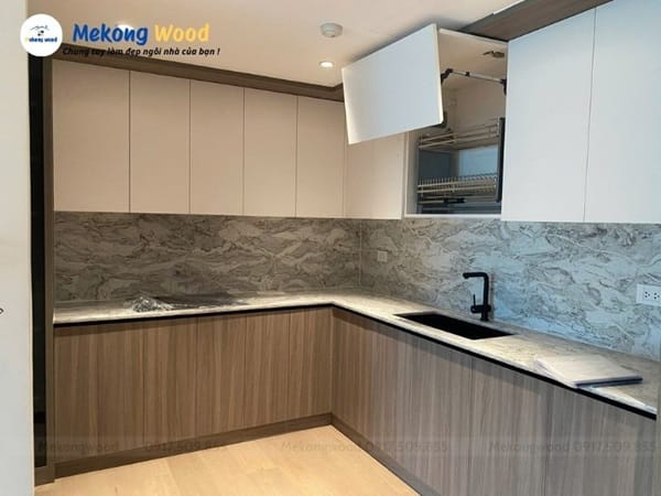 Hình ảnh tủ bếp gỗ công nghiệp Mdf