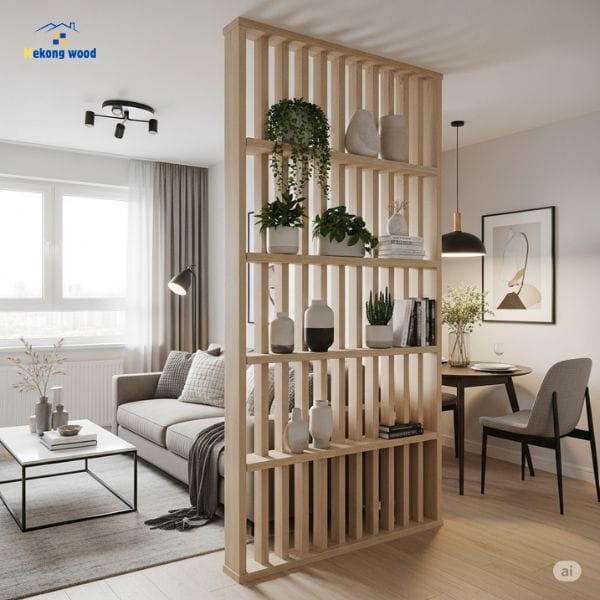 hình ảnh vách ngăn phòng khách dành cho chung cư