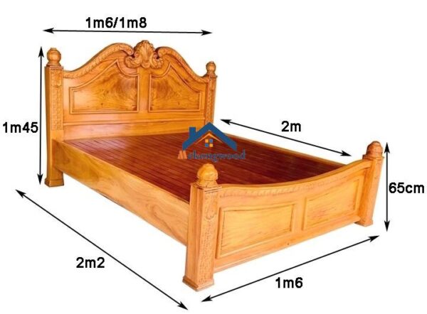 kích thước giường ngủ gỗ gõ đỏ