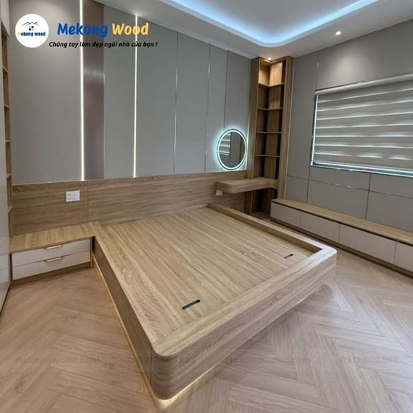 Hình ảnh thiết kế nội thất phòng ngủ đồng bộ