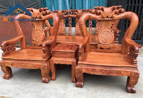 sản phẩm ghế sofa gỗ tại Mekongwood