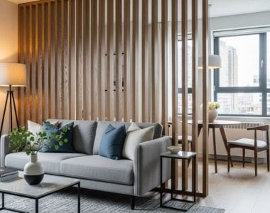 mẫu vách ngăn phòng khách đẹp tại mekongwood