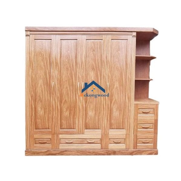 mẫu tủ quần áo có kệ trang trí
