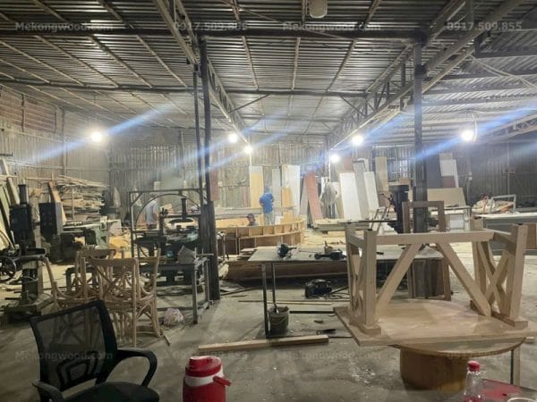 xưởng thi công nội thất của Mekongwood