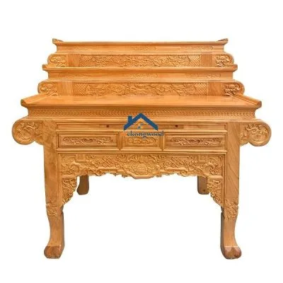 bàn thờ gia tiên 3 tầng gỗ gỗ đỏ