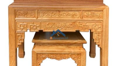 mẫu bàn thờ gia tiên gỗ gỗ đỏ