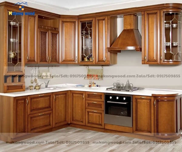 thiết kế tủ bếp gỗ tại Mekongwood
