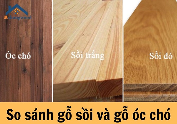 So sánh gỗ sồi và gỗ óc chó