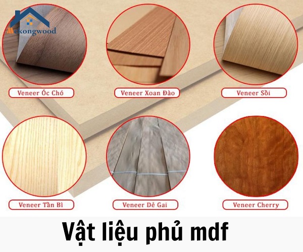 các vật liệu phủ gỗ mdf