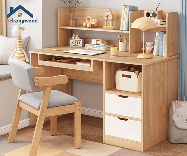 mẫu ban học cho con gằng gỗ mdf