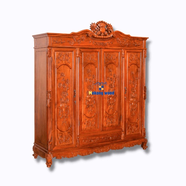 Tủ quần áo tân cổ điển 4 cánh đẹp