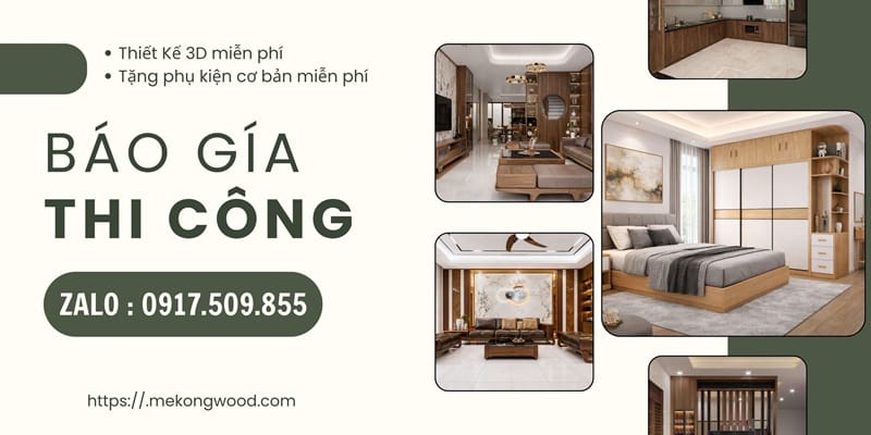 báo giá thiết kế thi công nội thất chung cư trọn gói