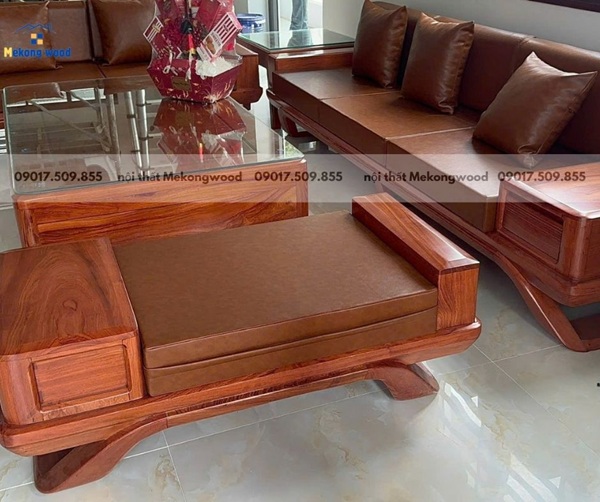 bộ bàn ghế sofa gỗ tự nhiên tại cần giuộc
