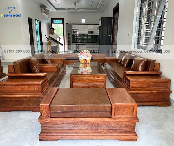 bộ bàn ghế sofa gỗ tự nhiên