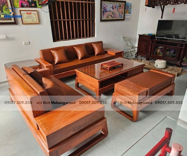 bộ bàn ghế sofa kèm nệm sang trọng