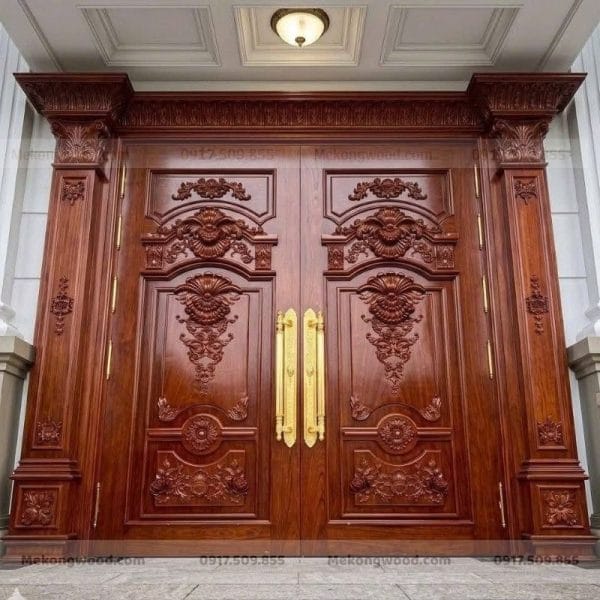 Hình ảnh cửa gỗ 2 cánh đẹp sang trọng