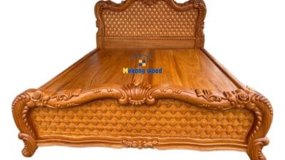 Mẫu Giường Ngủ Gỗ 1m8x2m đẹp Tân Cổ Điển