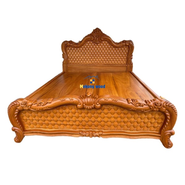 Mẫu Giường Ngủ Gỗ 1m8x2m đẹp Tân Cổ Điển