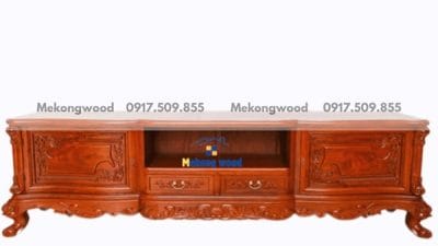 kệ ti vi cổ điển gỗ hương