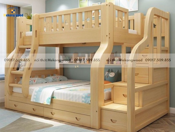 mẫu giường tầng cho người lớn rộng 1m2