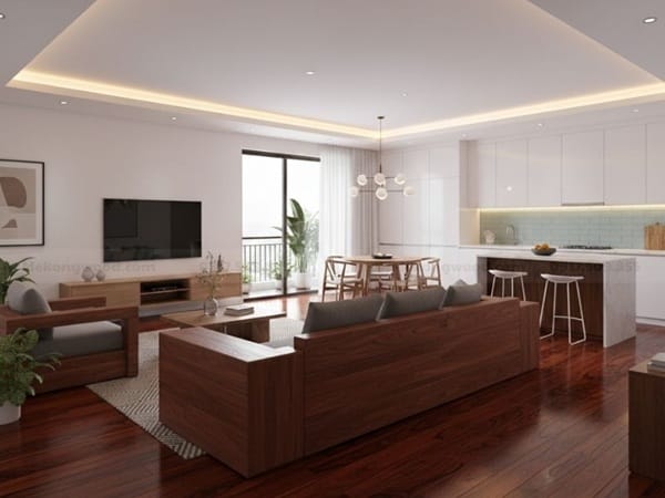 hình ảnh sàn gỗ tự nhiên dành cho chung cư