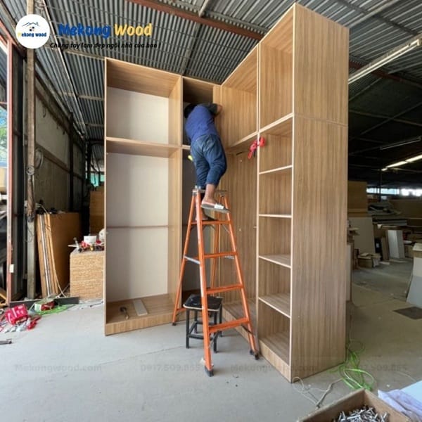 Hình ảnh thi công lắp ráp nội thất - Mekongwood
