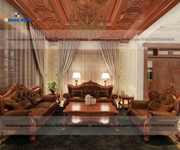 thiết kế nội thất phòng khách tại Mekongwood