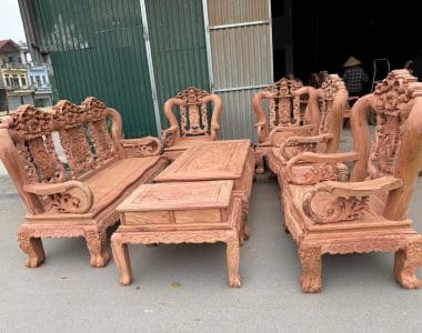 bộ bàn ghế sofa gỗ tại trà vinh - vĩnh long