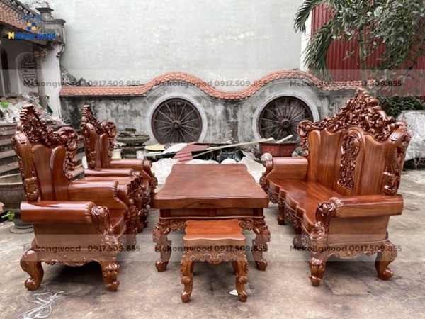 bộ ghế sofa gỗ tân cổ điển sang trọng