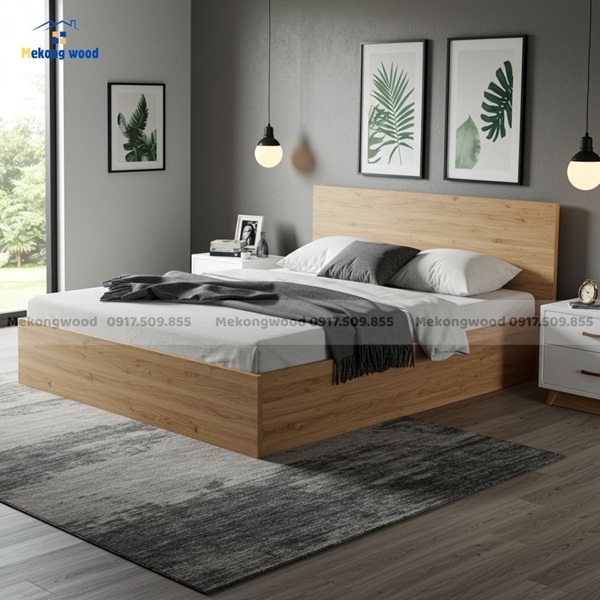 giường gỗ công nghiệp hdf