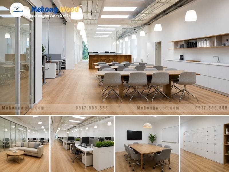 Hình ảnh sàn gỗ công nghiệp ở Văn Phòng