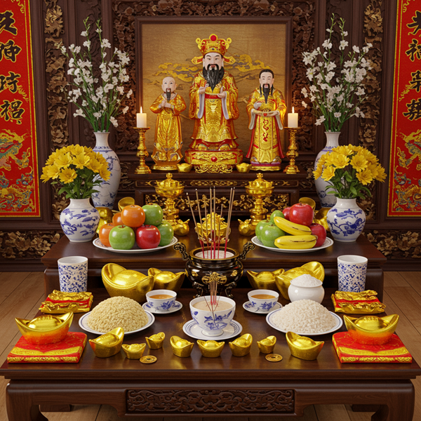 bàn thờ ông thần tiền đúng phong thủy