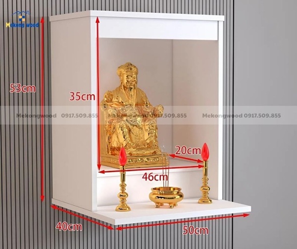 bàn thờ treo tường thần tài