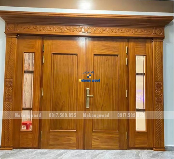 báo gia cửa gỗ gõ đỏ tại mekongwood