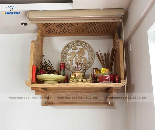 cách bài trí Bàn thờ gia tiên treo tường