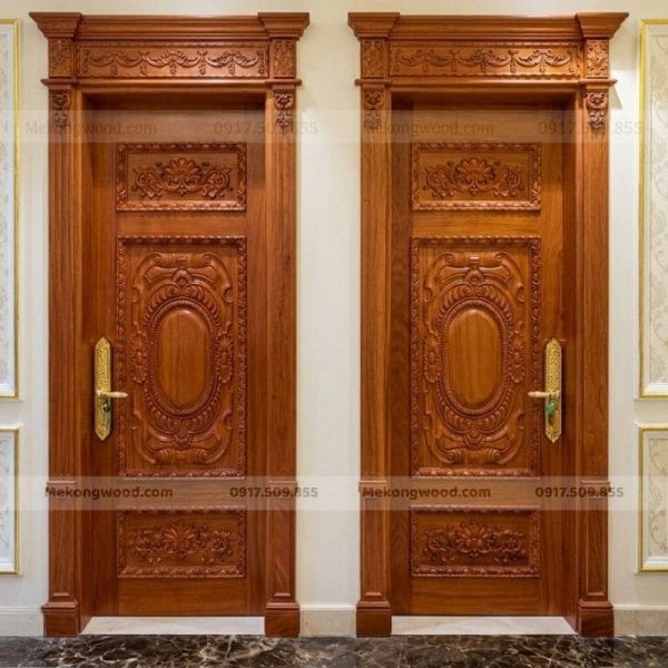 Mẫu cửa 1 cánh tân cổ điển dành cho cửa thông phòng