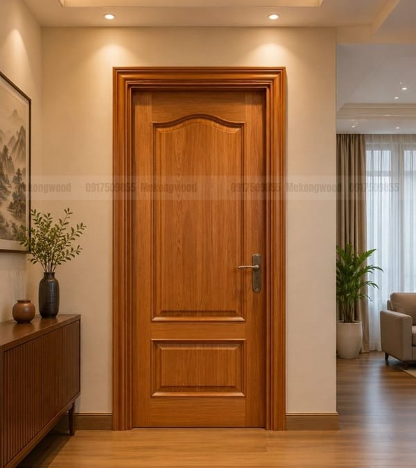 Hình ảnh cửa phòng ngủ bằng gỗ tự nhiên