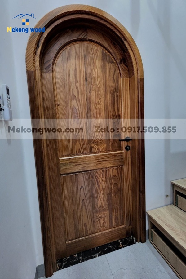 mẫu cửa gỗ tự nhiên 1 cánh đẹp