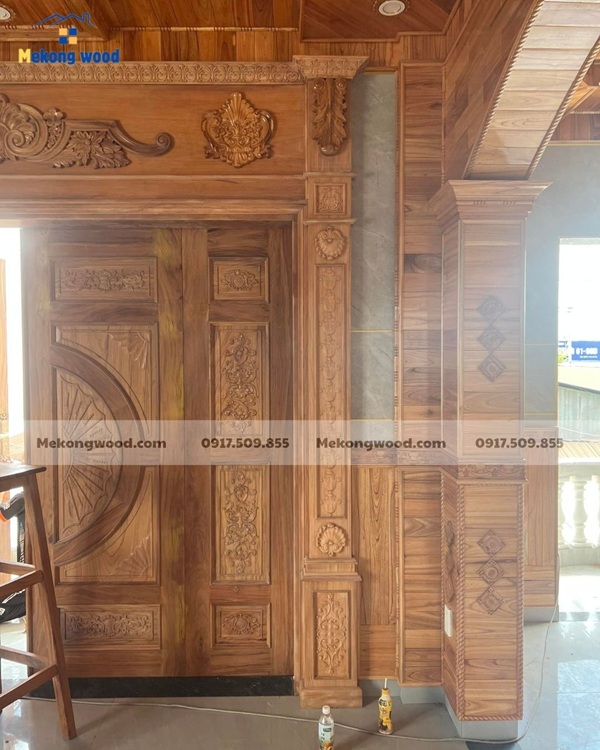 thi công lắp đặt cửa gỗ tại đồng tháp
