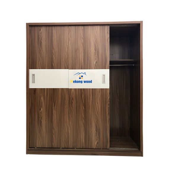 tủ quần áo gỗ công nghiệp 2 cánh lùa