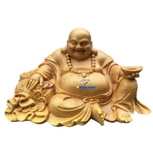 tượng phật di lặc để ô tô và bàn làm việc