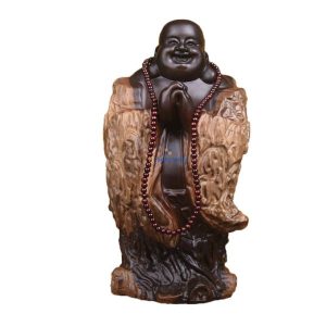 tượng di lặc gỗ đàn hương đen cao 15cm